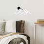 Wallity Full Mount And Mountain - 6 Escultura de Pared en Blanco y Negro